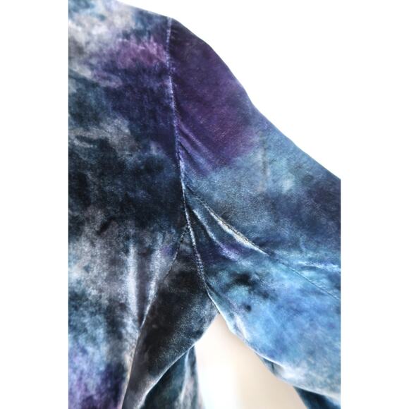 RAQUEL ALLEGRA Velvet Silk Single Breasted Tie Dye Blazer Jacket SSENSE 1 S $800 - Picture 11 of 16